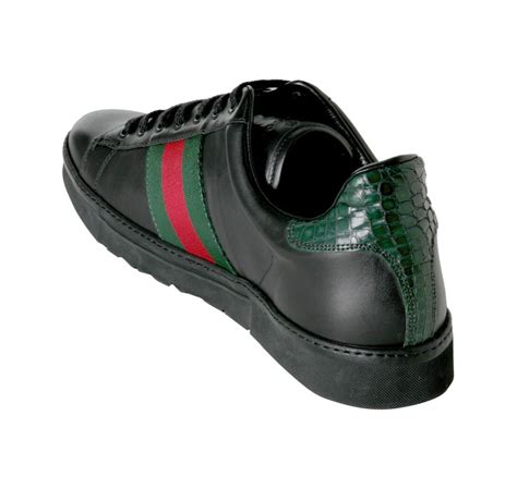 black gucci sneakers men's|authentic Gucci sneakers for men.